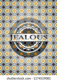 Jealous arabic emblem. Arabesque decoration.