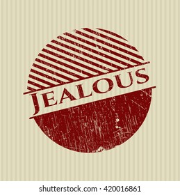 Jealous rubber grunge stamp