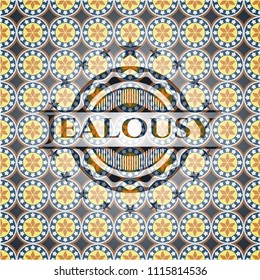 Jealousy arabesque badge. arabic decoration.
