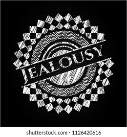 Jealousy chalkboard emblem