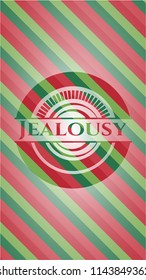 Jealousy Christmas Emblem Background.