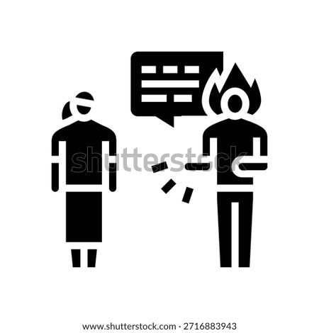 jealousy couple glyph icon vector. jealousy couple sign. isolated symbol illustration