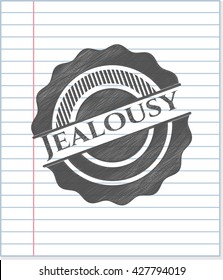 Jealousy draw with pencil effect