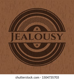 Jealousy wood emblem. Retro. Vector Illustration.