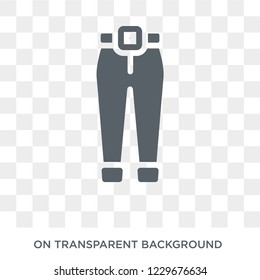 Jean icon. Jean design concept from Clothes collection. Simple element vector illustration on transparent background.
