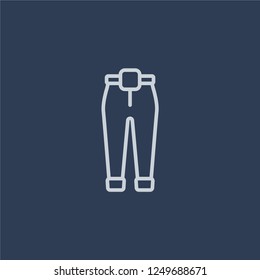 Jean icon. Jean linear design concept from Clothes collection. Simple element vector illustration on dark blue background.