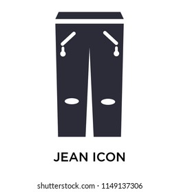 Jean icon vector isolated on white background for your web and mobile app design, Jean logo concept