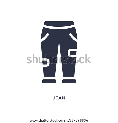 jean isolated icon. Simple element illustration from clothes concept. jean editable logo symbol design on white background. Can be use for web and mobile.