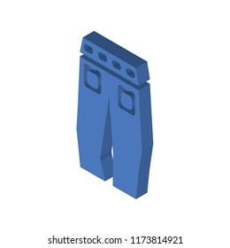 Jean isometric left top view 3D icon