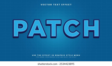 Jean Patch editable text effect Template suitable for garments Style