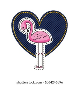 jean patch with heart and flemish