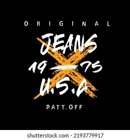 jean usa abstract design for clothing apparel garment style.