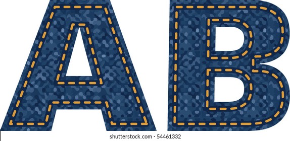 jeans alphabet