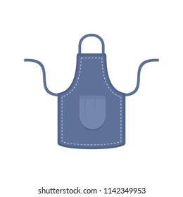 Jeans apron icon. Flat illustration of jeans apron vector icon for web isolated on white