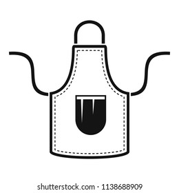 Jeans apron icon. Simple illustration of jeans apron vector icon for web design isolated on white background