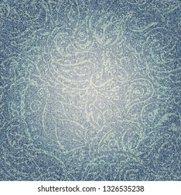 Jeans background pattern. Seamless background of demin fabric texture. Vector image.