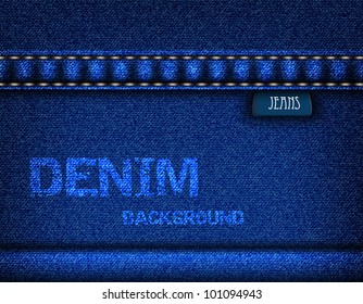 Jeans background. Vector