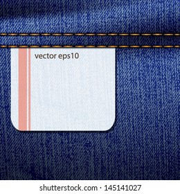 Jeans background. Vector illustration.