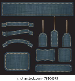 Jeans banners and labels