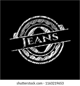 Jeans chalkboard emblem