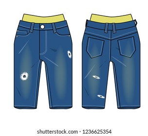 jeans for child vector