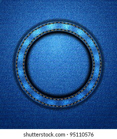 Jeans circular patch