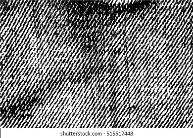 Jeans cloth texture black and white vector texture. Jeans texture background. Scalable denim textile surface. Rough shabby jeans vector background. Monochrome jeans backdrop. Vintage jeans macro image
