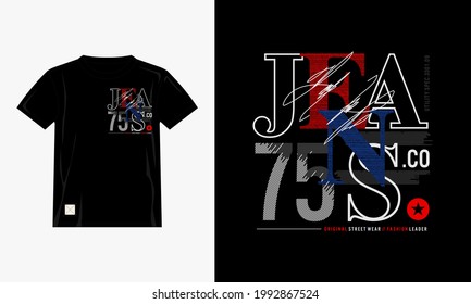 jeans co 75 modern typography design in vector illustration.t-shirt,apparel and etc.
