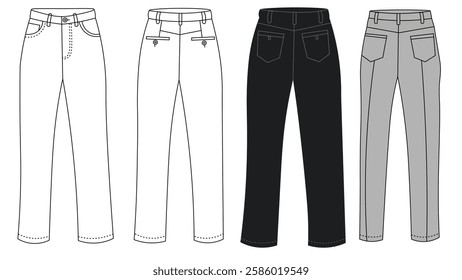 A Jeans Collection Technical Sketch