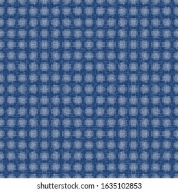 Jeans Cross Structure Vector Seamless Pattern. Denim Tablecloth Tartan Illustration. Hand Line Background. Sky Stripe Textile Backdrop.