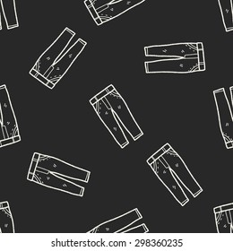 jeans doodle seamless pattern background