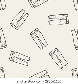 jeans doodle seamless pattern background