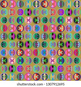Jeans fabric background with clothes button.
