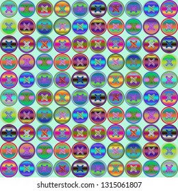 Jeans fabric background with clothes button.