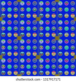 Jeans fabric background with clothes button.