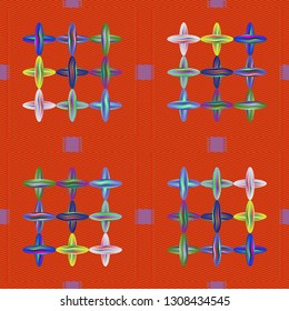 Jeans fabric texture - seamless pattern. Denim textile background with stitches.