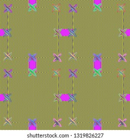 Jeans fabric texture - seamless pattern. Denim textile background with stitches.