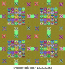 Jeans fabric texture with stitch and button.