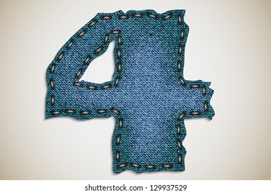 jeans figure 4, figure and letter from jeans texture