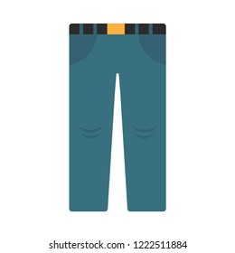 Jeans flat icon. You can be used jeans iconfor several purposes like: websites, UI, UX, print templates, presentation templates, promotional materials, info-graphics, web and mobile phone apps.