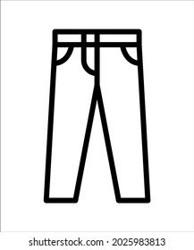 Jeans, prendas de vestir icono vectorial totalmente editable

