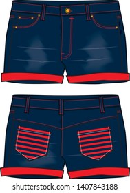 jeans for girl vector template
