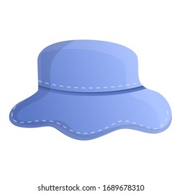 Jeans hat icon. Cartoon of jeans hat vector icon for web design isolated on white background