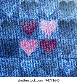 Jeans heart background