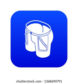 Jeans icon blue vector isolated on white background