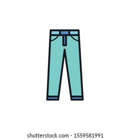 jeans icon design, Cloth fashion style wear shop retail and store theme Vector illustration