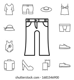 Jeans icon. Detailed set of clothes icons. Premium quality graphic design. One of the collection icons for websites, web design, mobile app