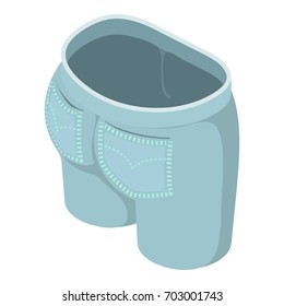 Jeans icon. Isometric illustration of jeans vector icon for web