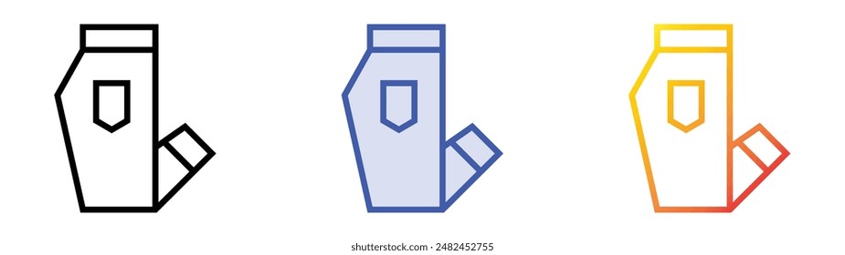 jeans icon. Linear, Blue Fill and Gradient Style Design Isolated On White Background