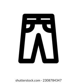 jeans icon, outline style, editable vector